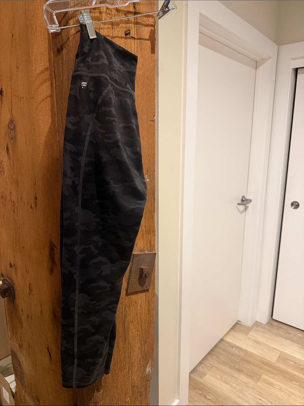 Women's Black Camo High-Rise Leggings